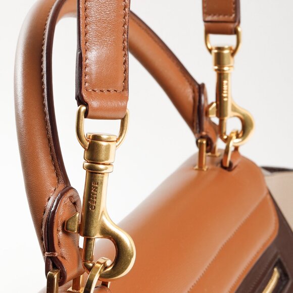 Celine Tri-Color Tan Trapeze Bag - Picture 7 of 14